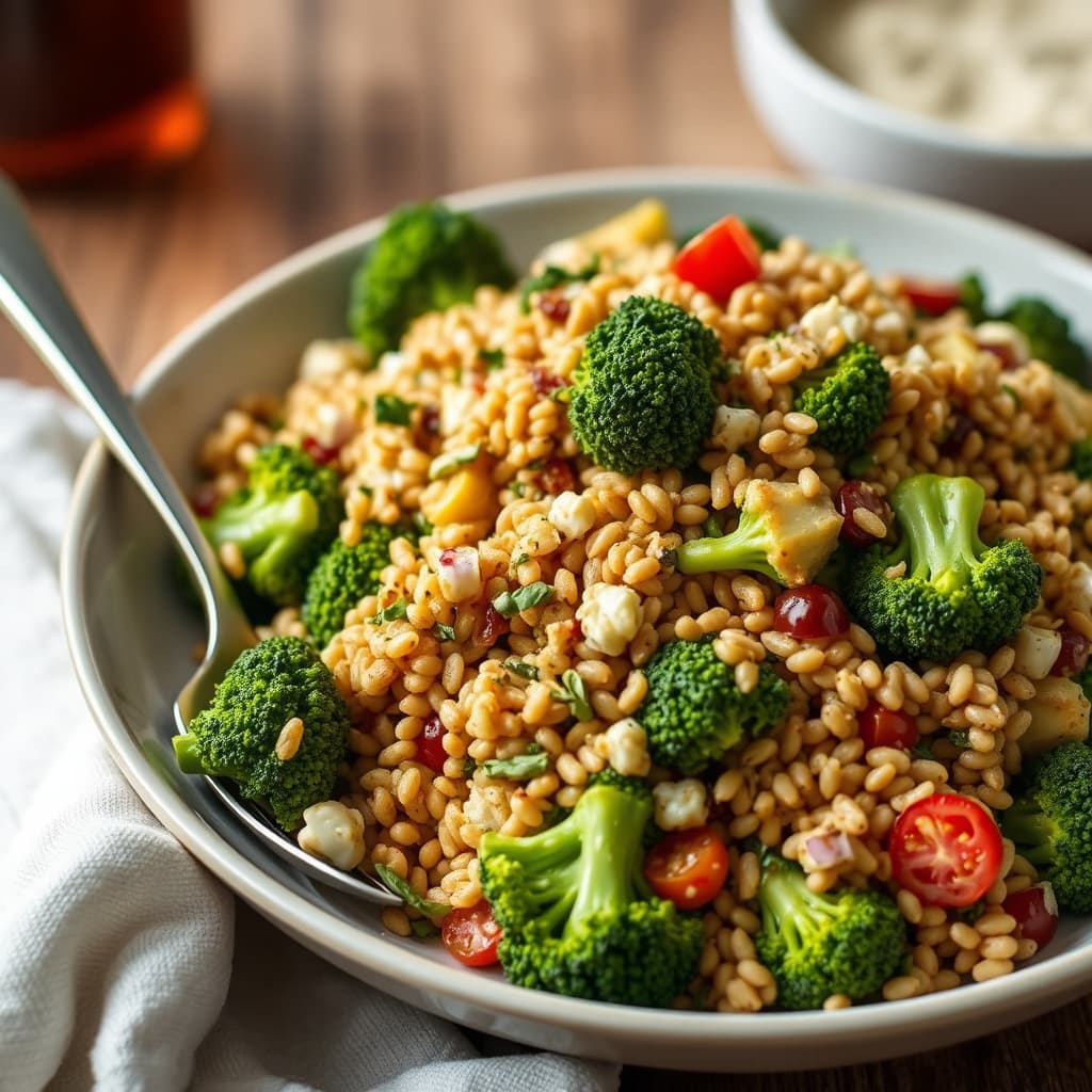 Sprø Farro- og brokkolisalat