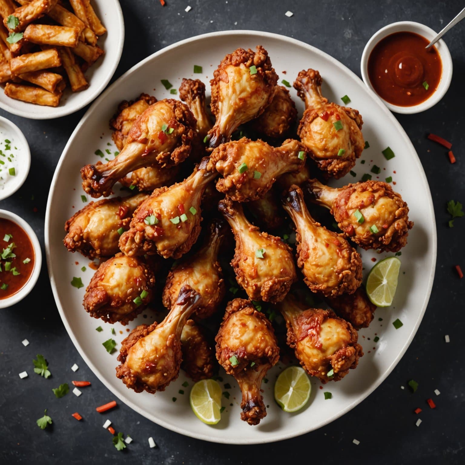 Sprø kyllinglår stekt som fyrverkeri