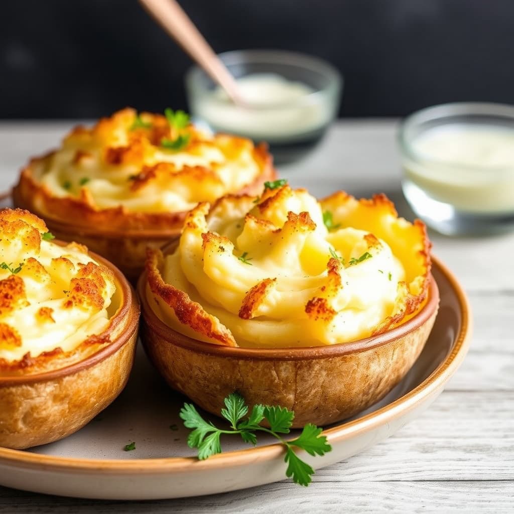 Sprø østkyst-purede poteter