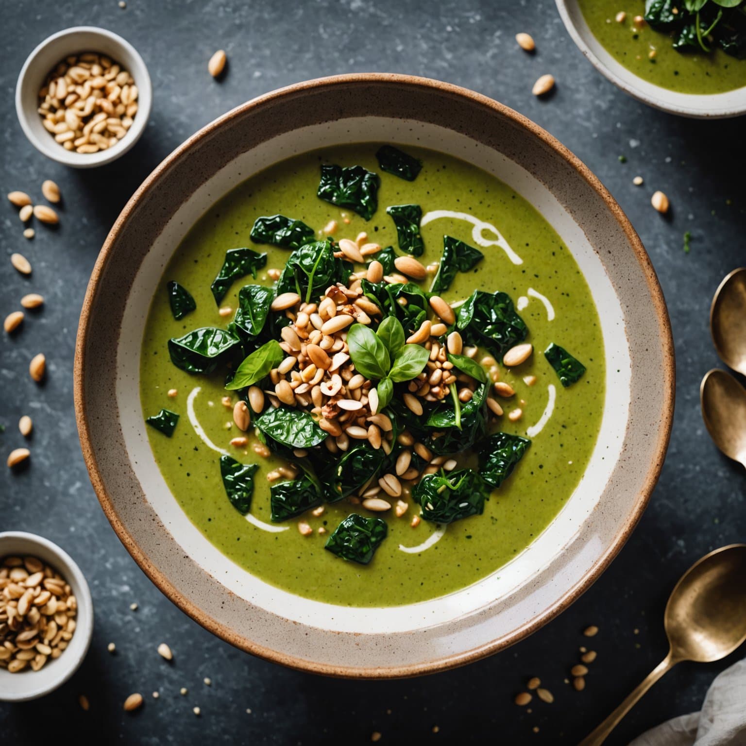 Sprø spinatsuppe (Ekstremt sunn)