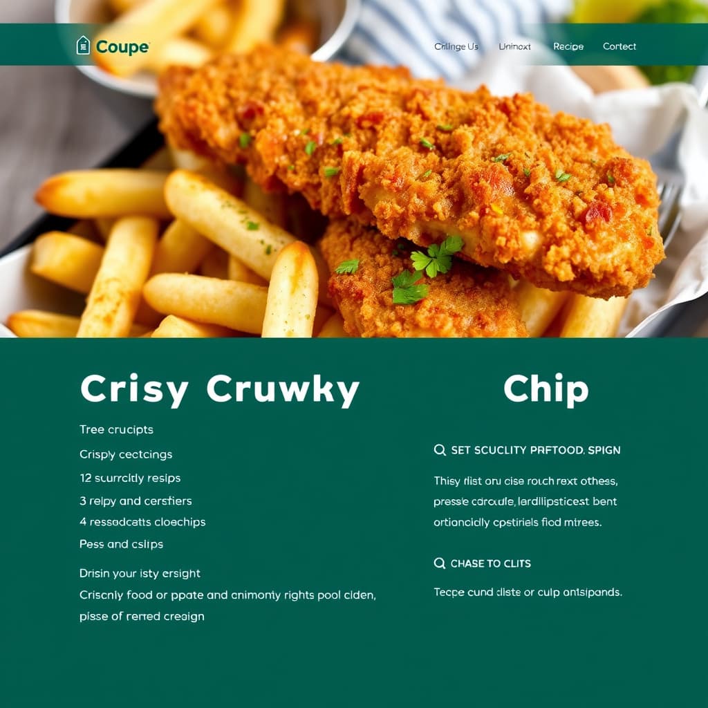 Sprø, sprø fisk og pommes frites