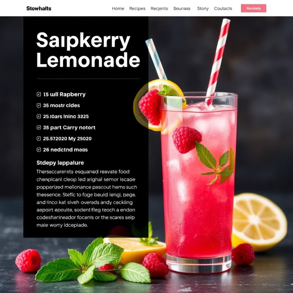 Sprudlende bringebærlimonade