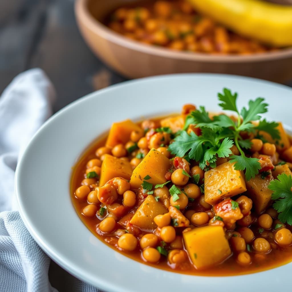 Squash- og kikertmarokkansk gryte