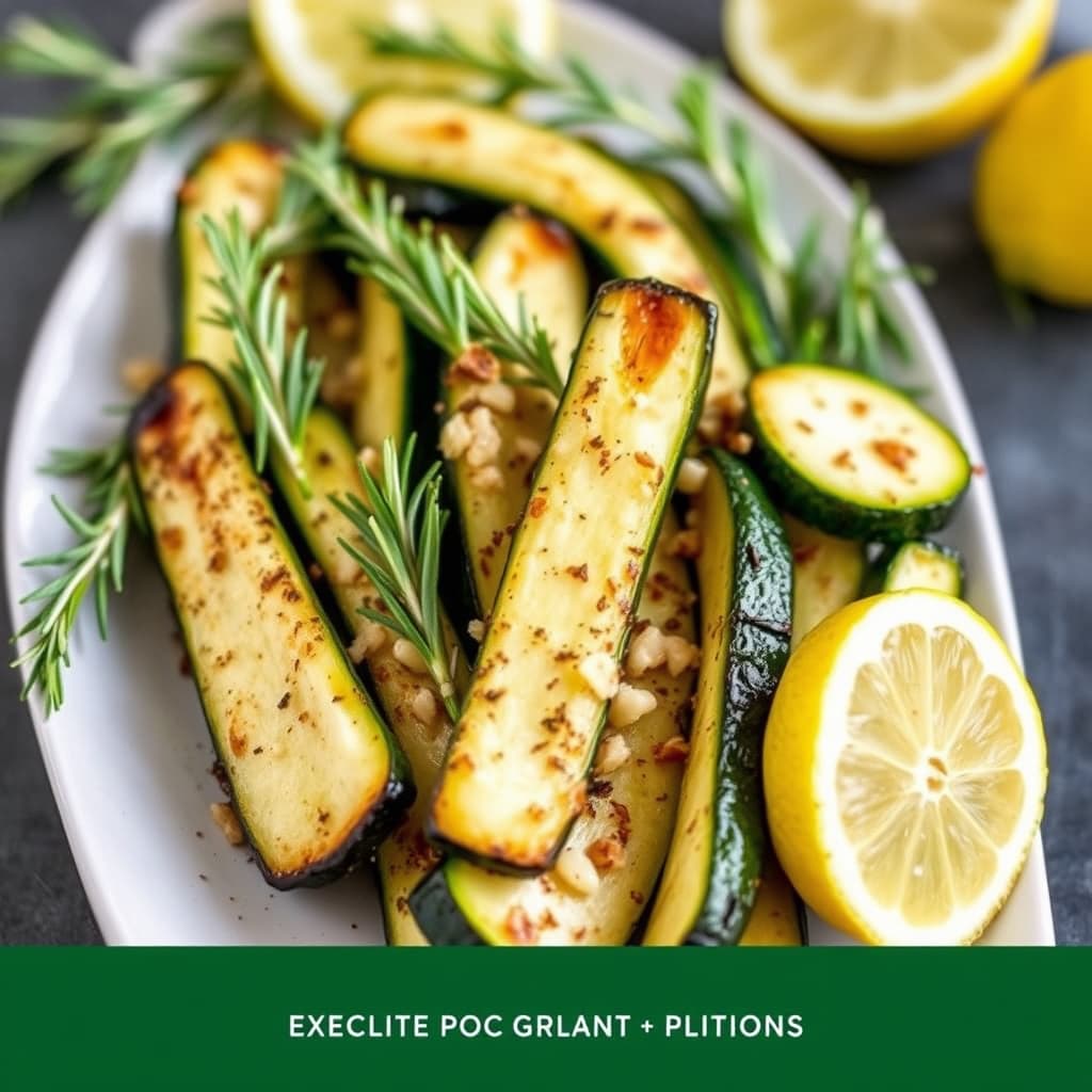 Squashstaver med rosmarin, hvitløk og sitron