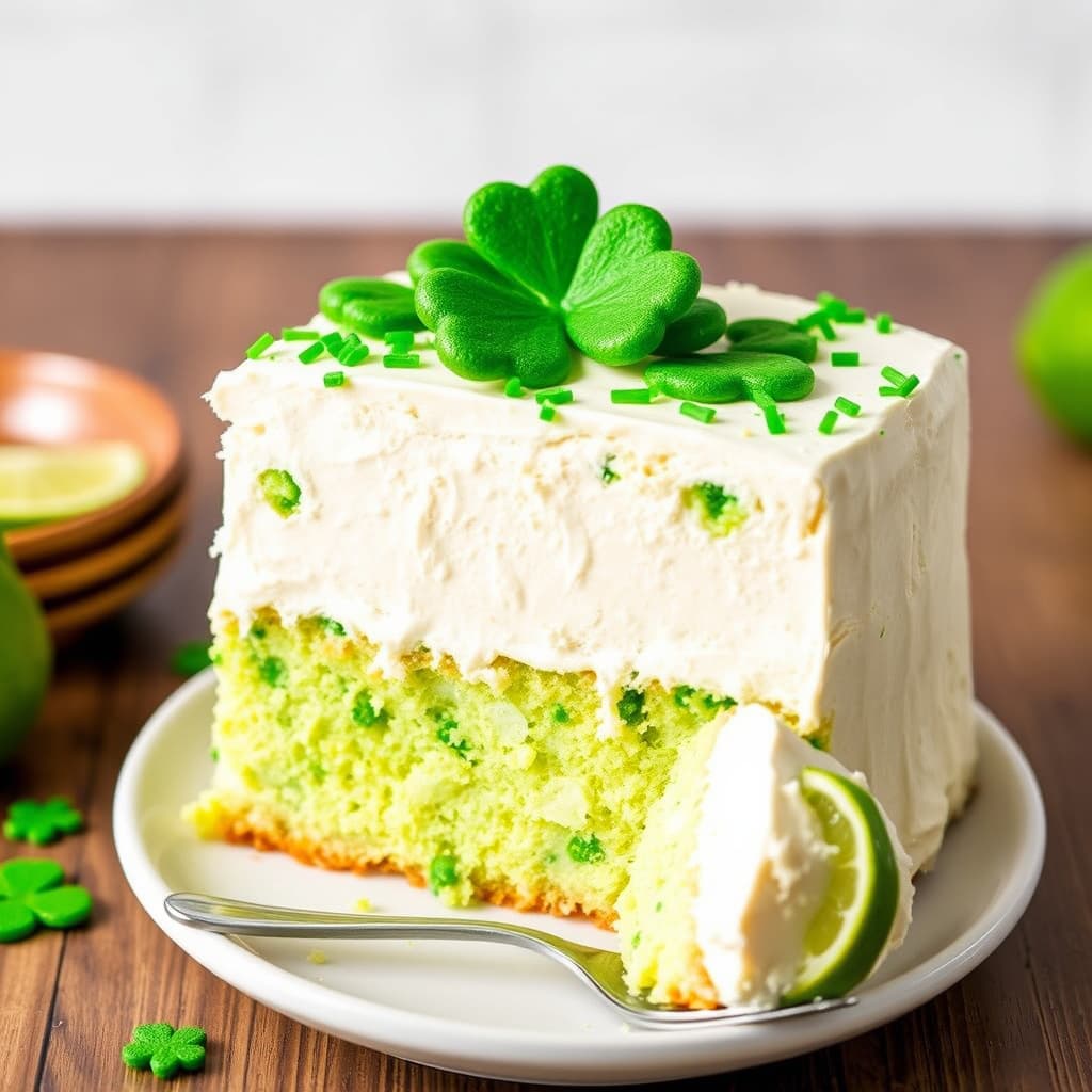 St. Patrick's Day Lime Poke-kake