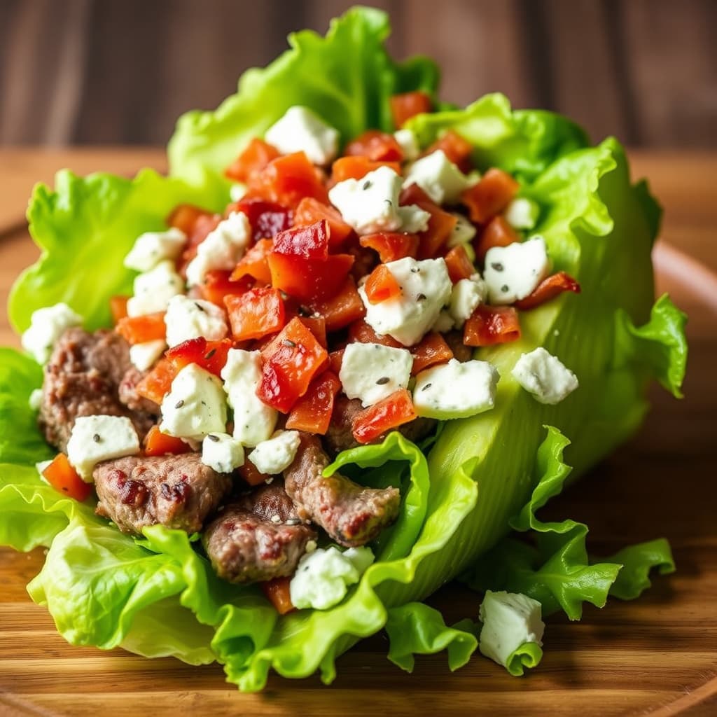 Steakhouse Wedge-salat med Gorgonzola og sprø pancetta