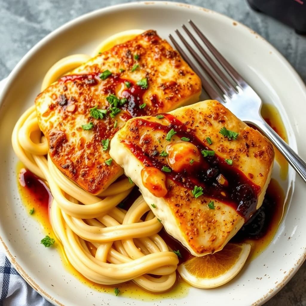 Steinbiter stekt i panne med merlot