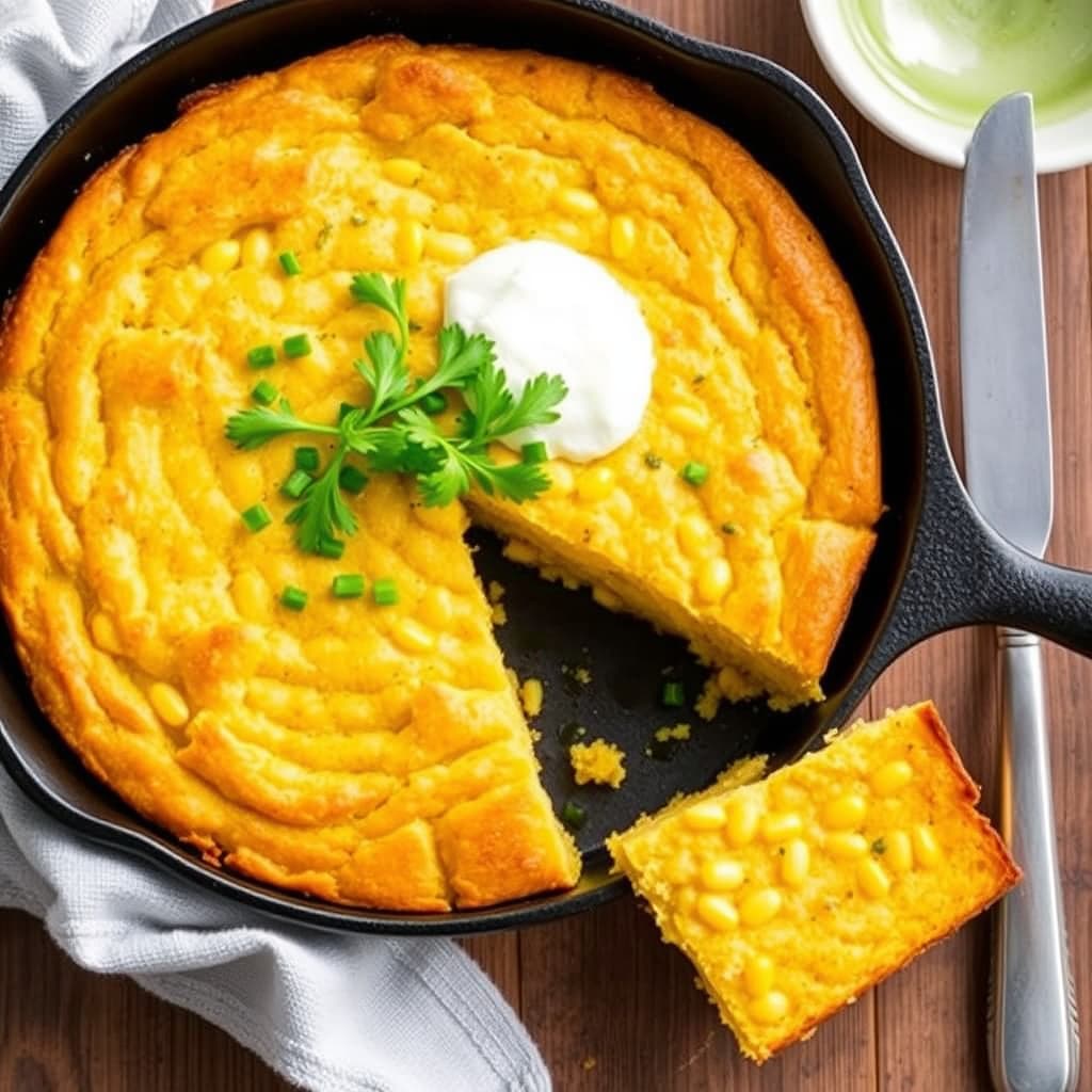 Stekepanne med støpejern – maisbrød