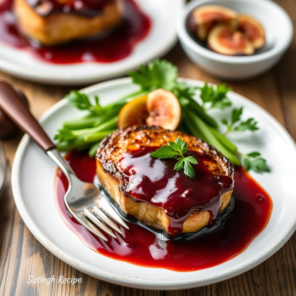 Stekt foie gras med fiken og portvinsaus