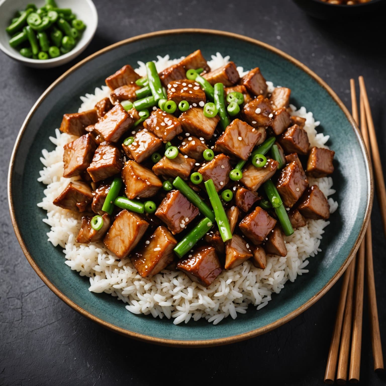 Stekt japansk ingefærgris med wok