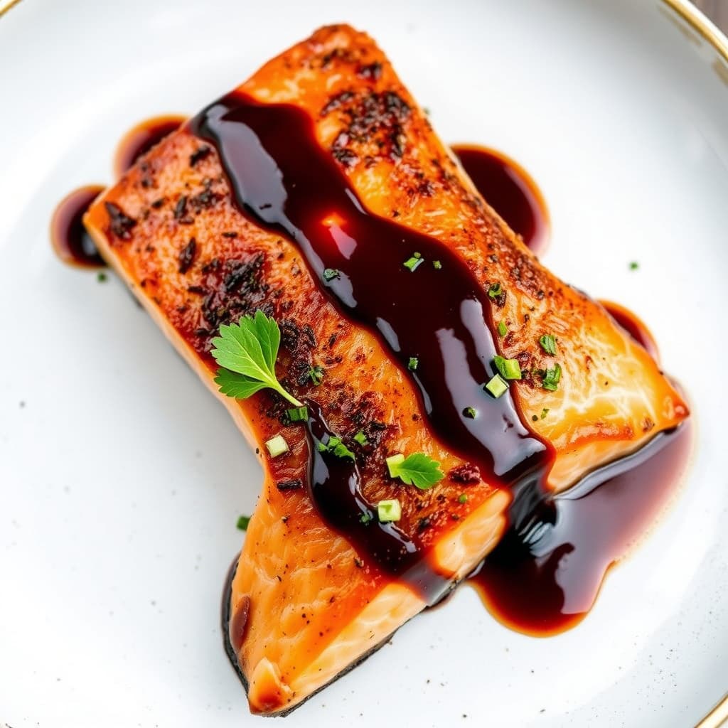 Stekt laks med balsamico-glaze