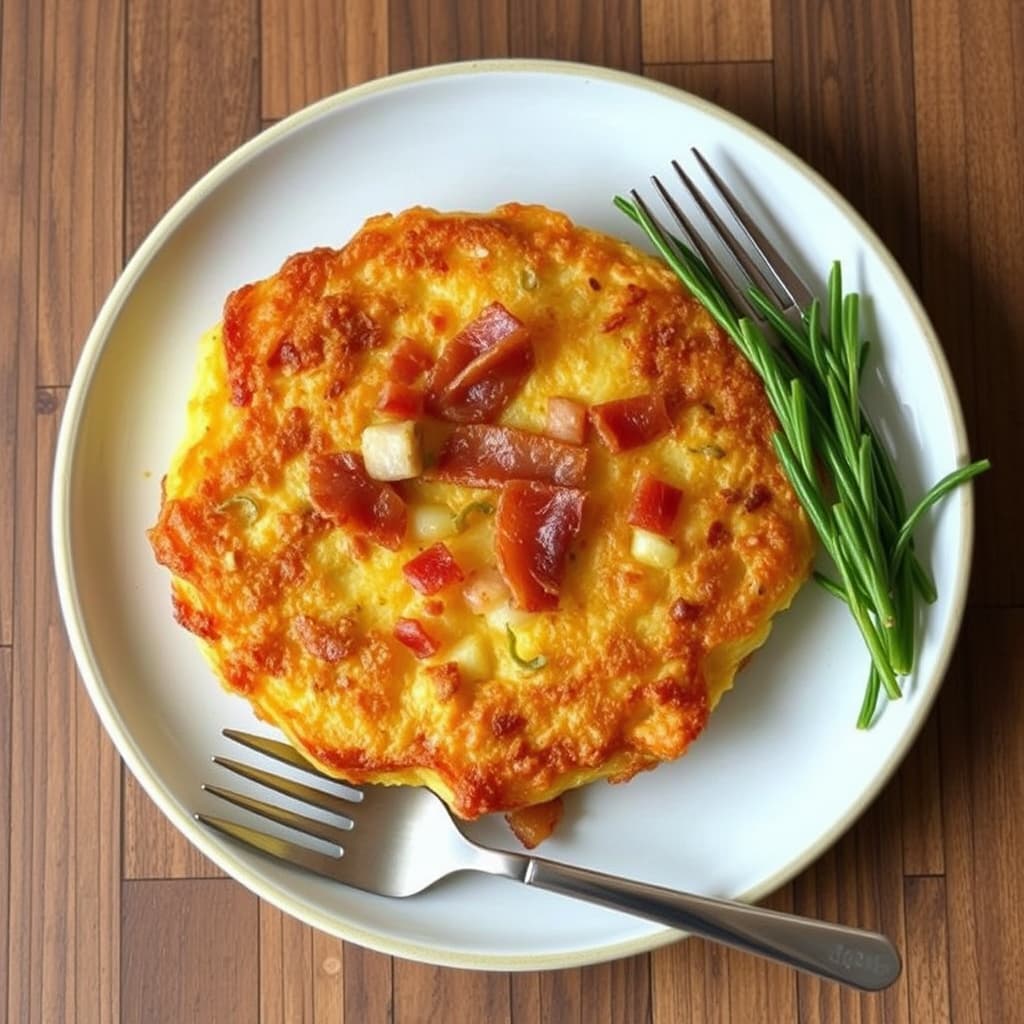 Stekt potetkake med løk og bacon: Potet Lyonnaise