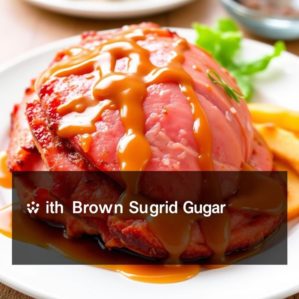 Stekt skinke med brunsukker- og sennepsglasur