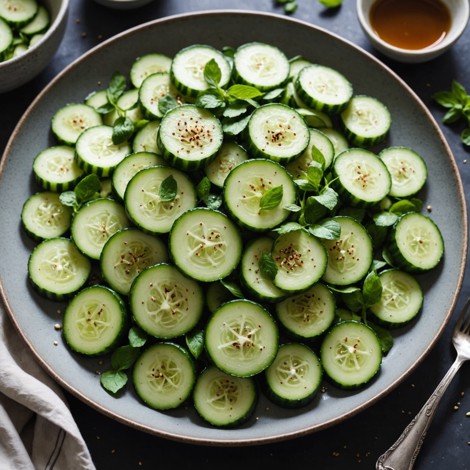 Stekte agurker med spisskummen og mynte