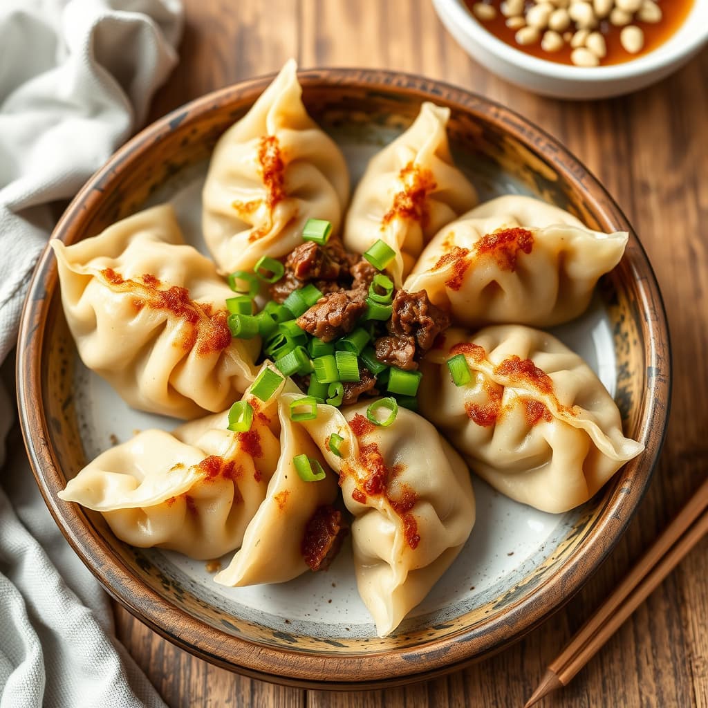 Stekte biffdumplings