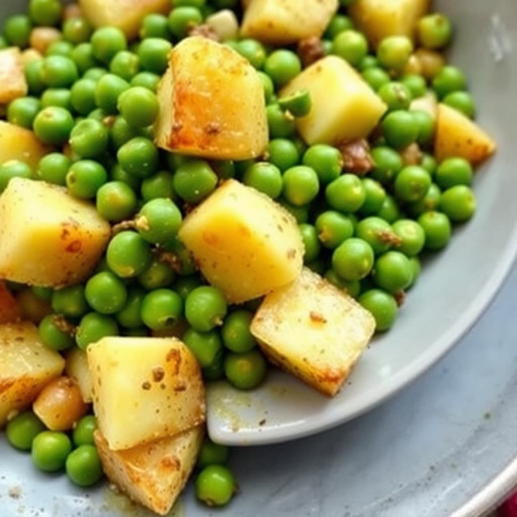 Stekte erter og små poteter