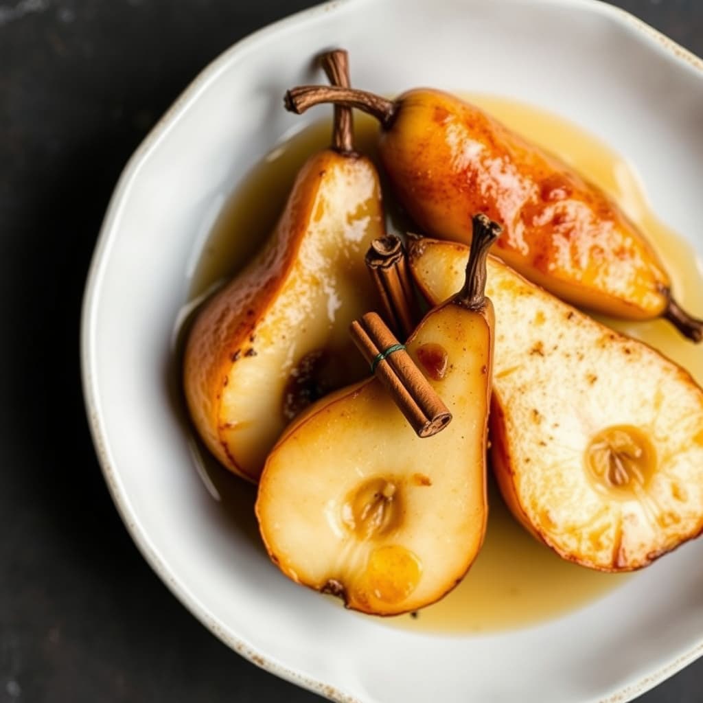 Stekte pærer med honningkanel og nellik