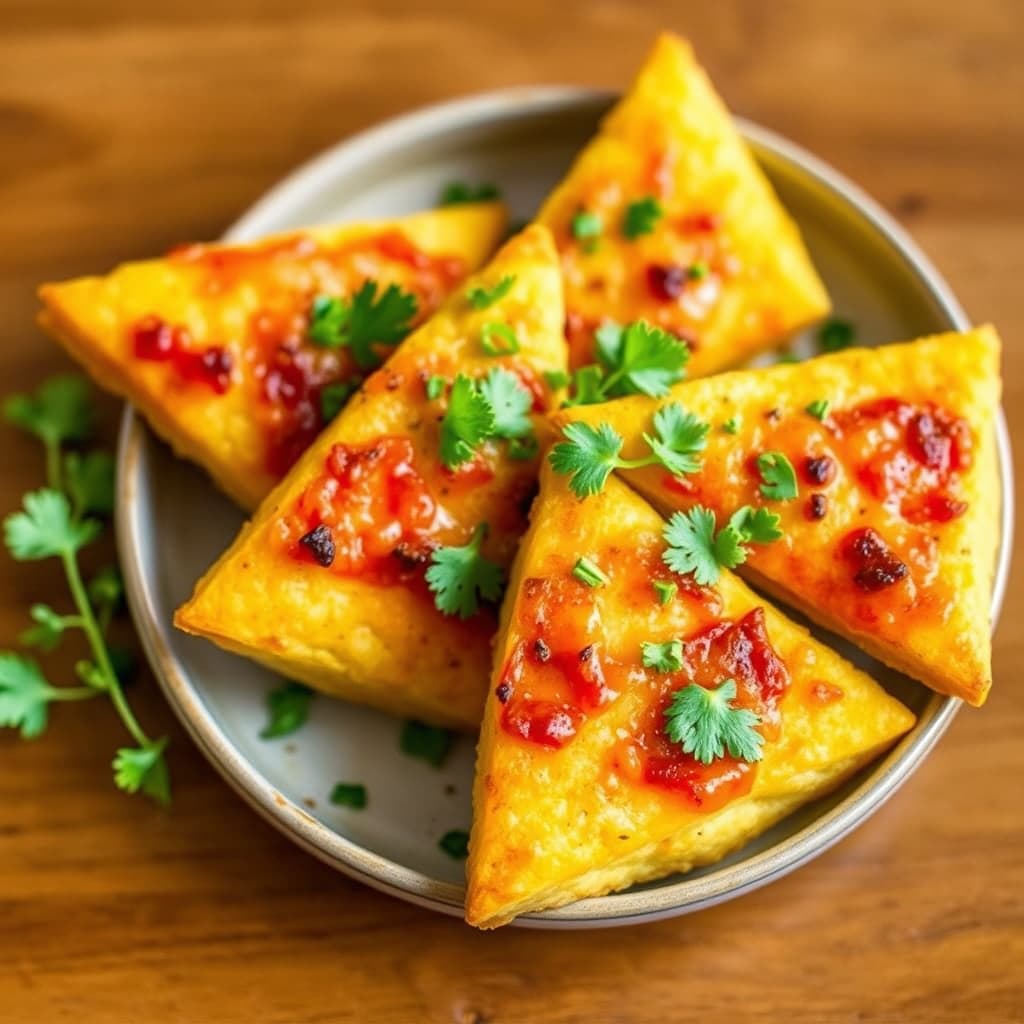 Stekte polentatriangler