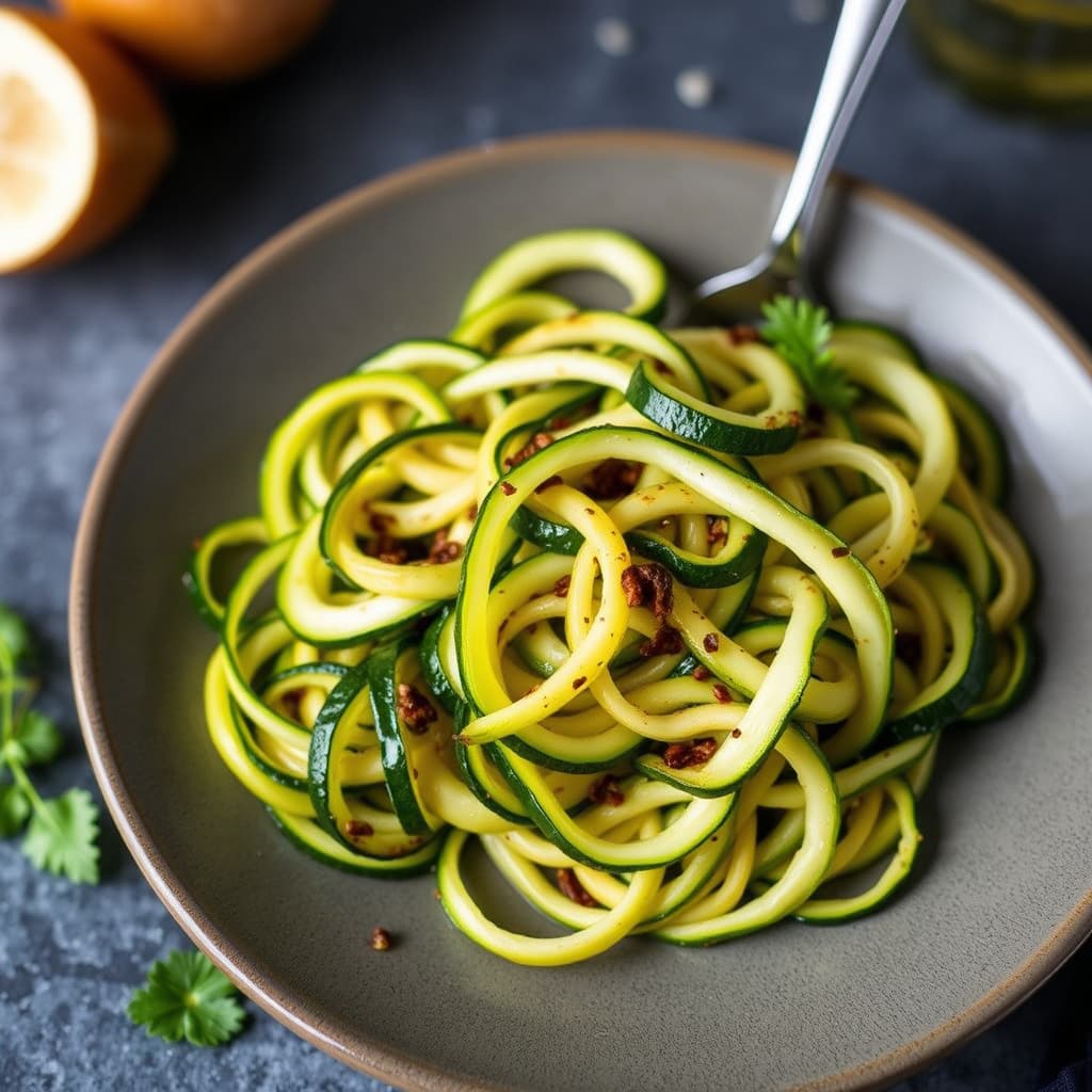 Stekte squashstrimler