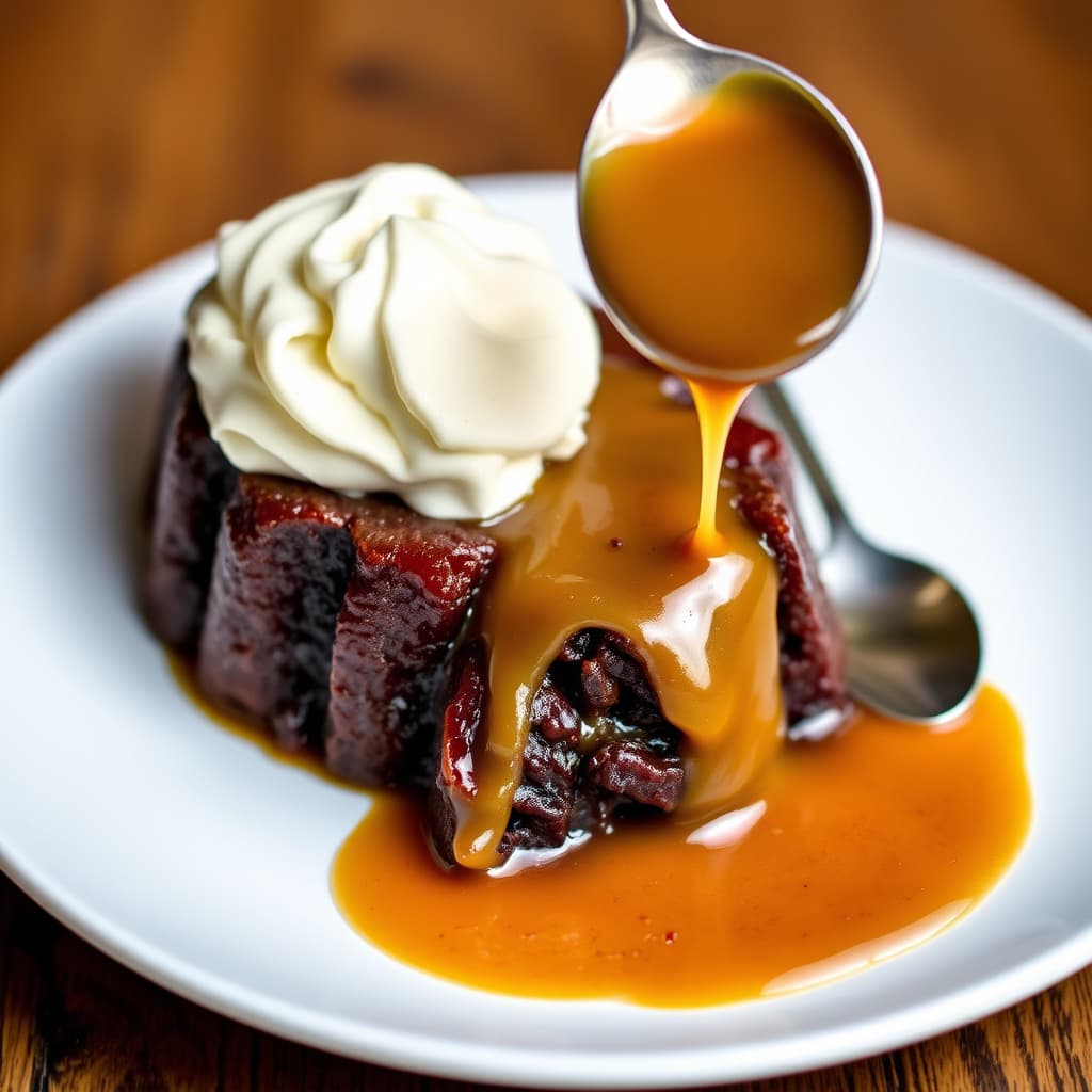 Sticky Date Pudding med toffee-saus