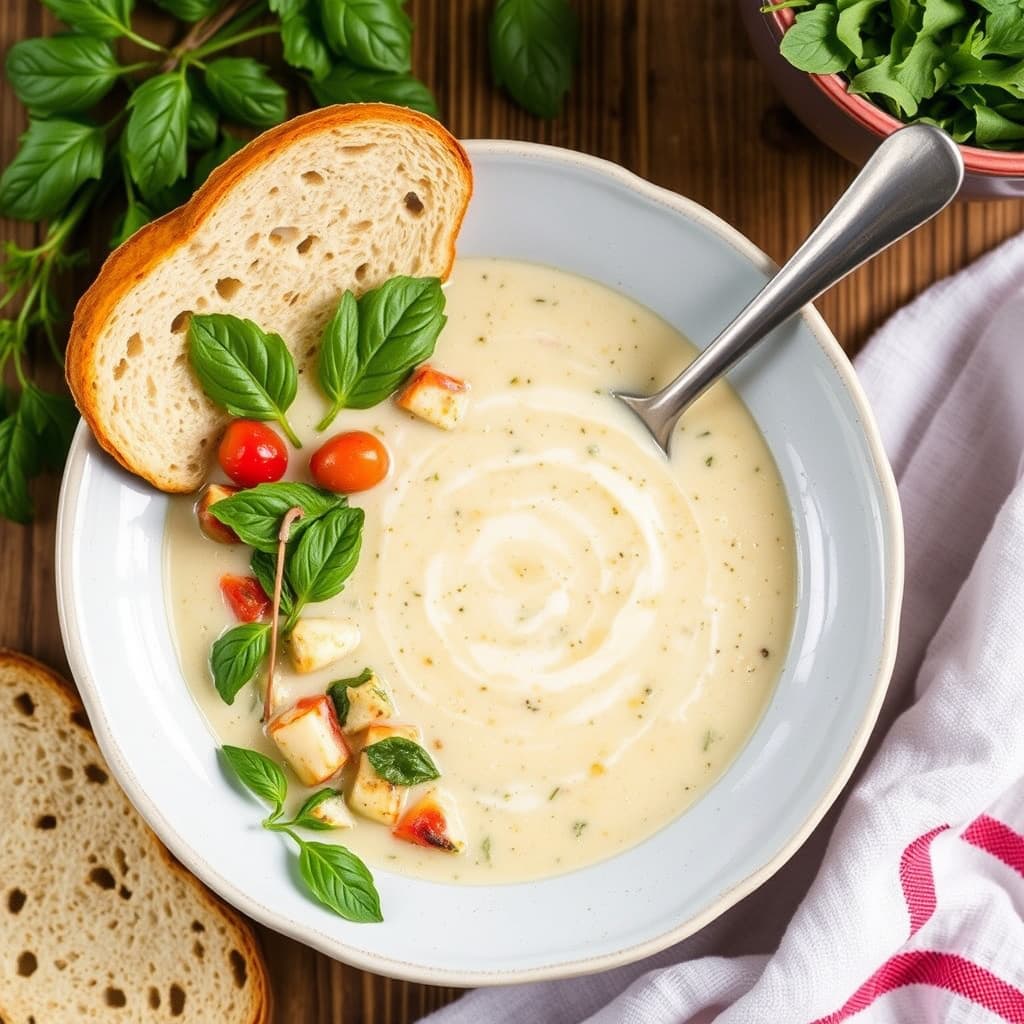 Stracciatella-suppe