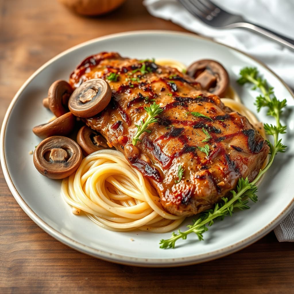 Stracotto med porcini-sopp