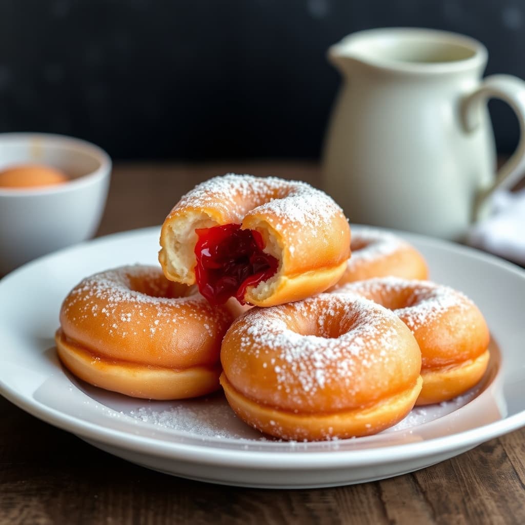 Sufganiyot (smultringer med syltetøy)