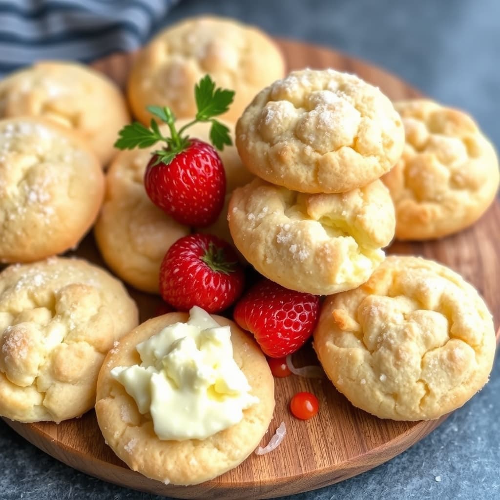 Sukret Wensleydale-ost med kjeks