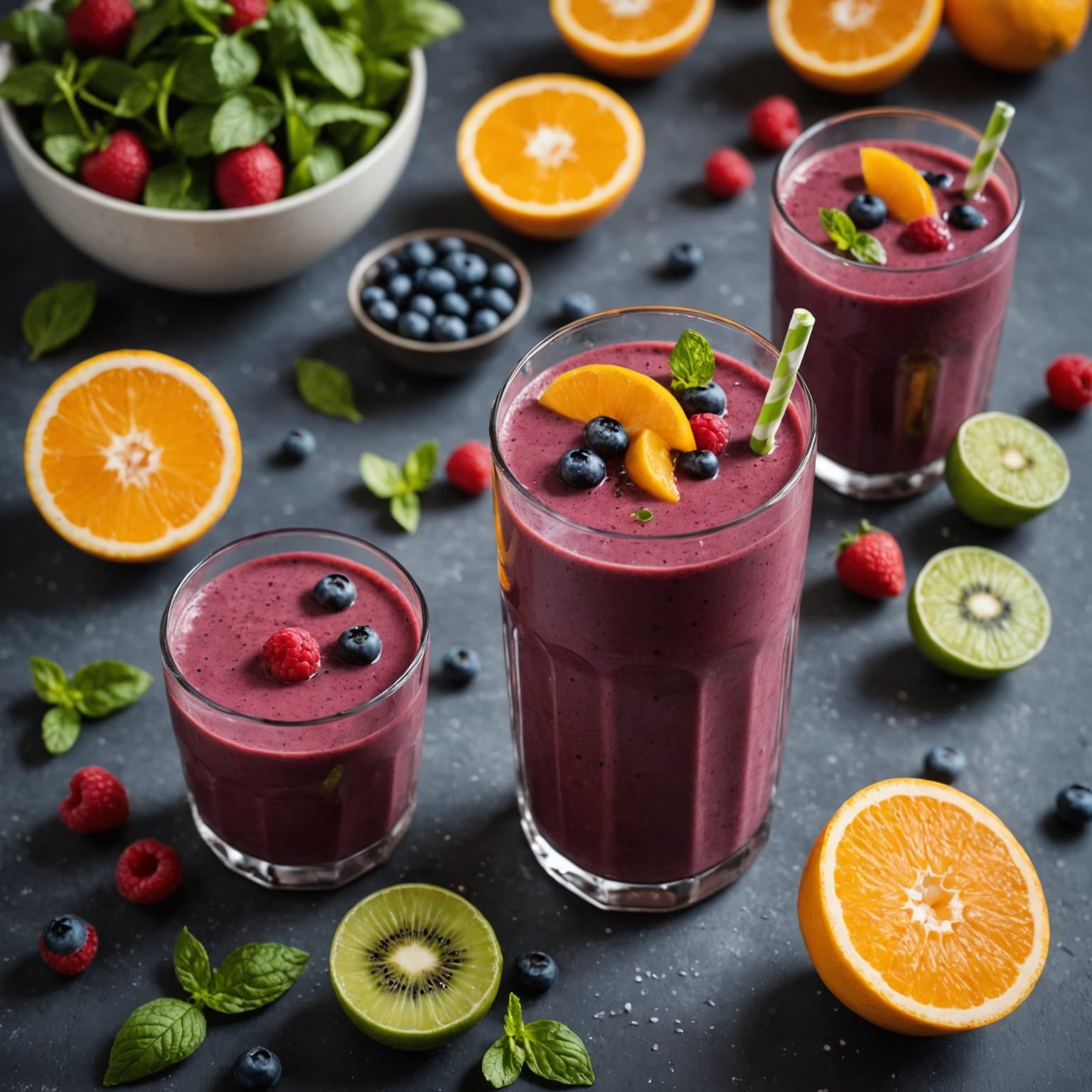 Sunn frukt- og grønnsakssmoothie