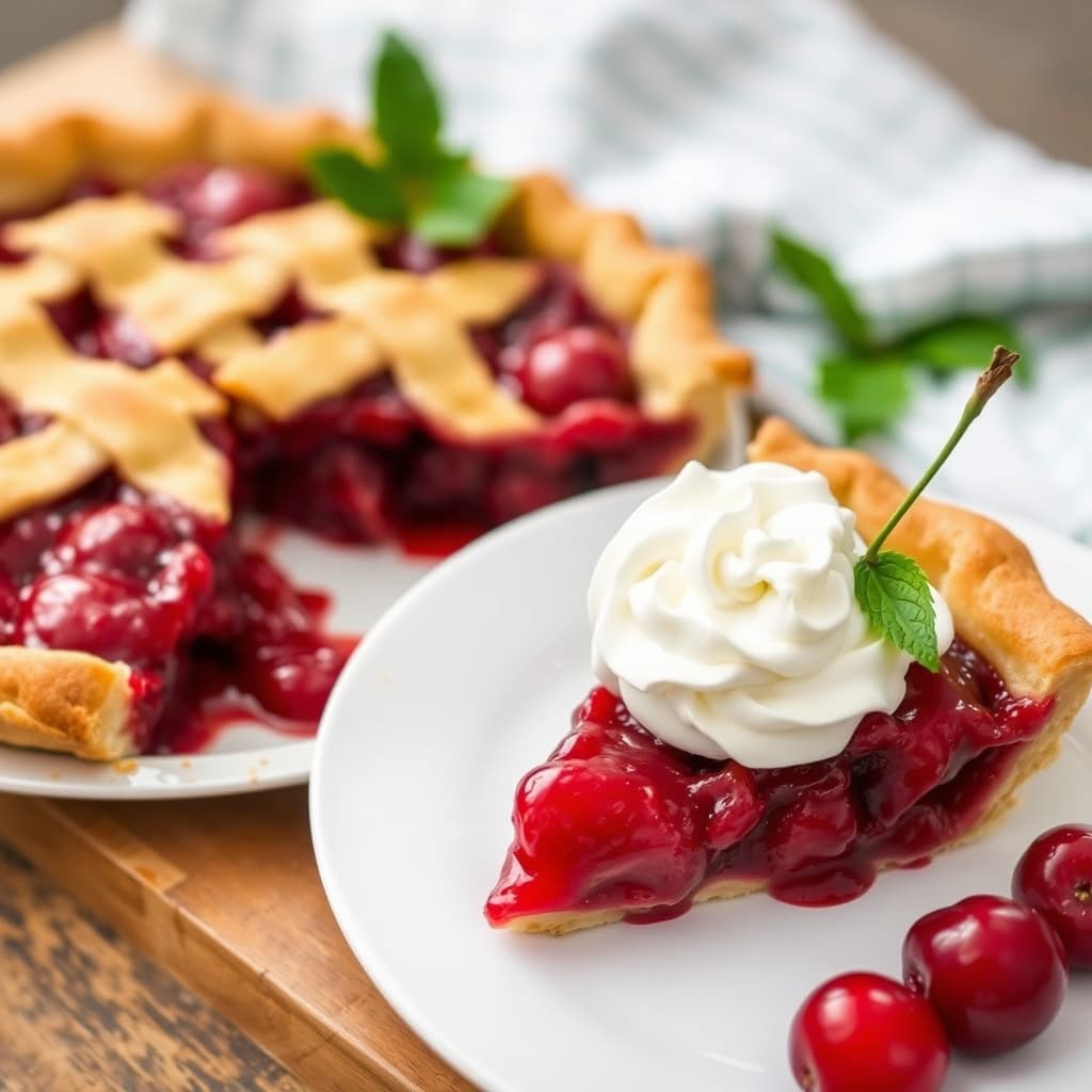 Sunn og deilig kirsebærpai