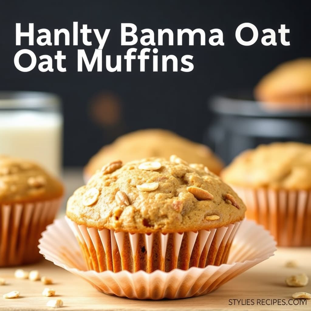 Sunne banan- og havremuffins