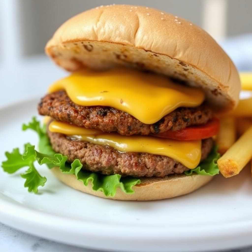 Sunne hjemmelagde cheeseburgere