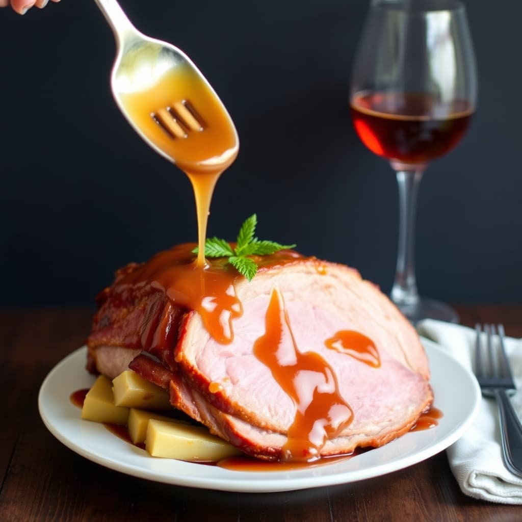 Sunneys eple-bourbon skinkeglasur