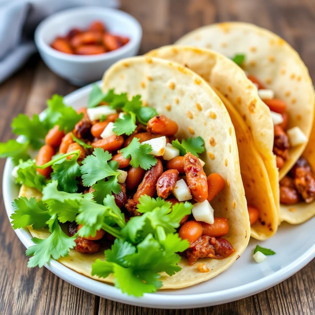 Sunnys enkle chorizo- og bønnetacos