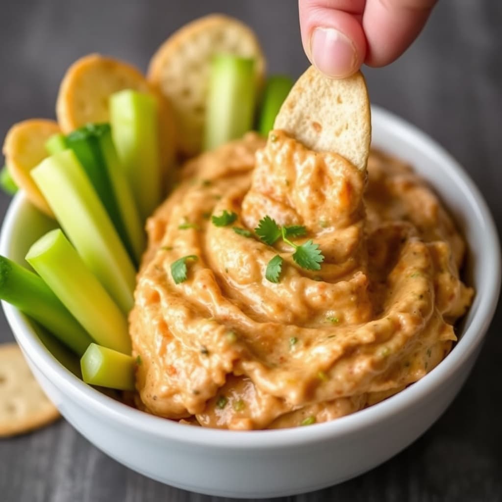 Sunnys ovnsbakte hvitløks- og frossen grønnsaksdipp