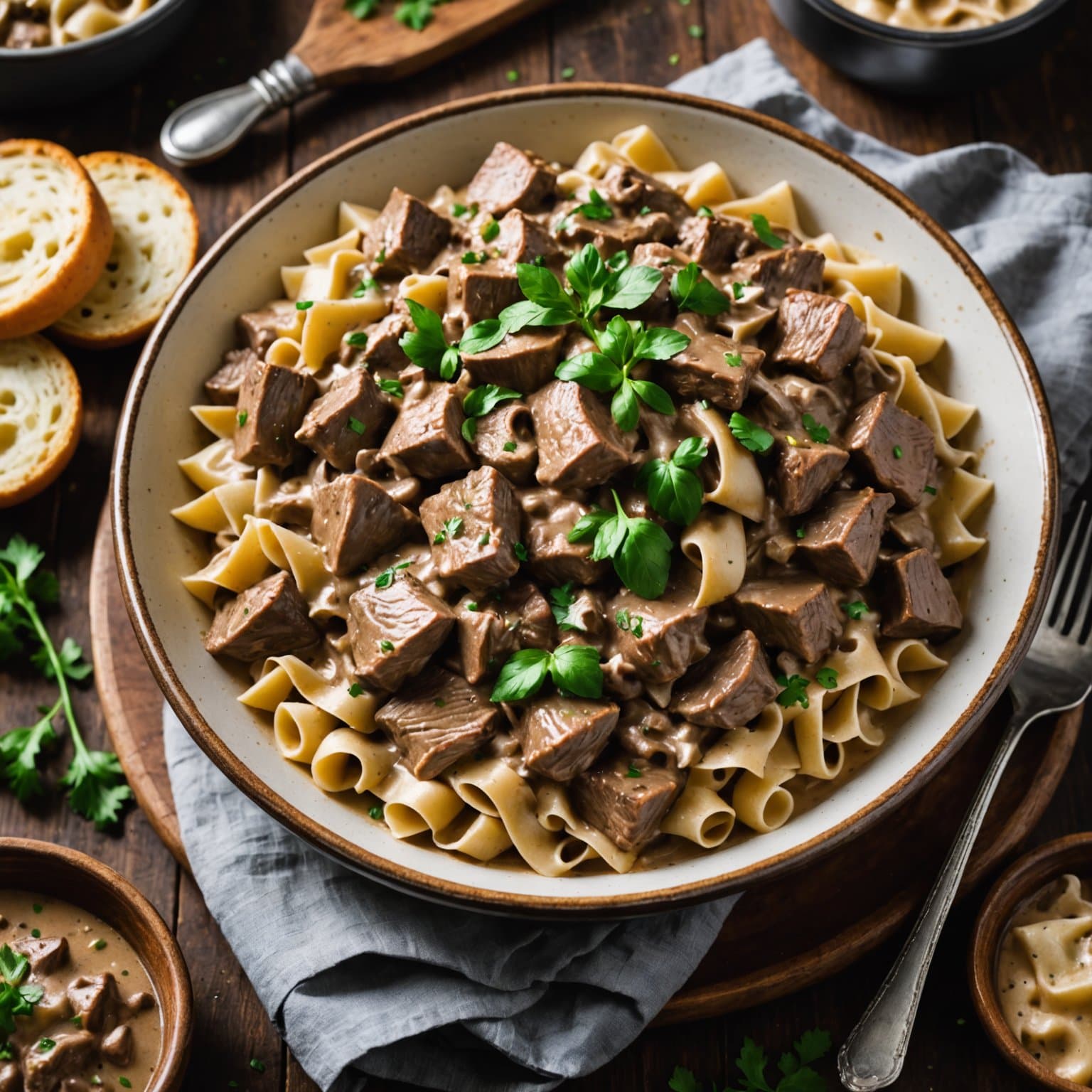 Super Duper Slow Cooker Beef Stroganoff