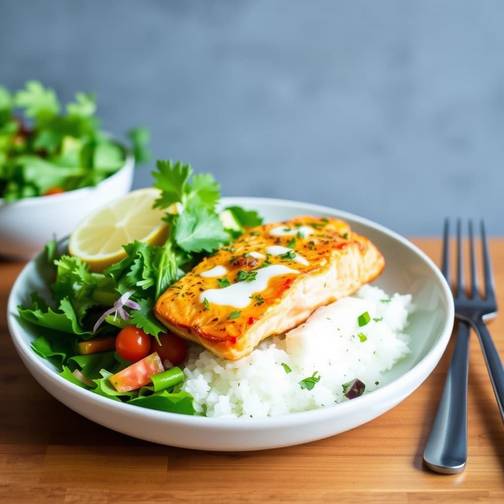Supermatkål, kokos- og currysalat med laks