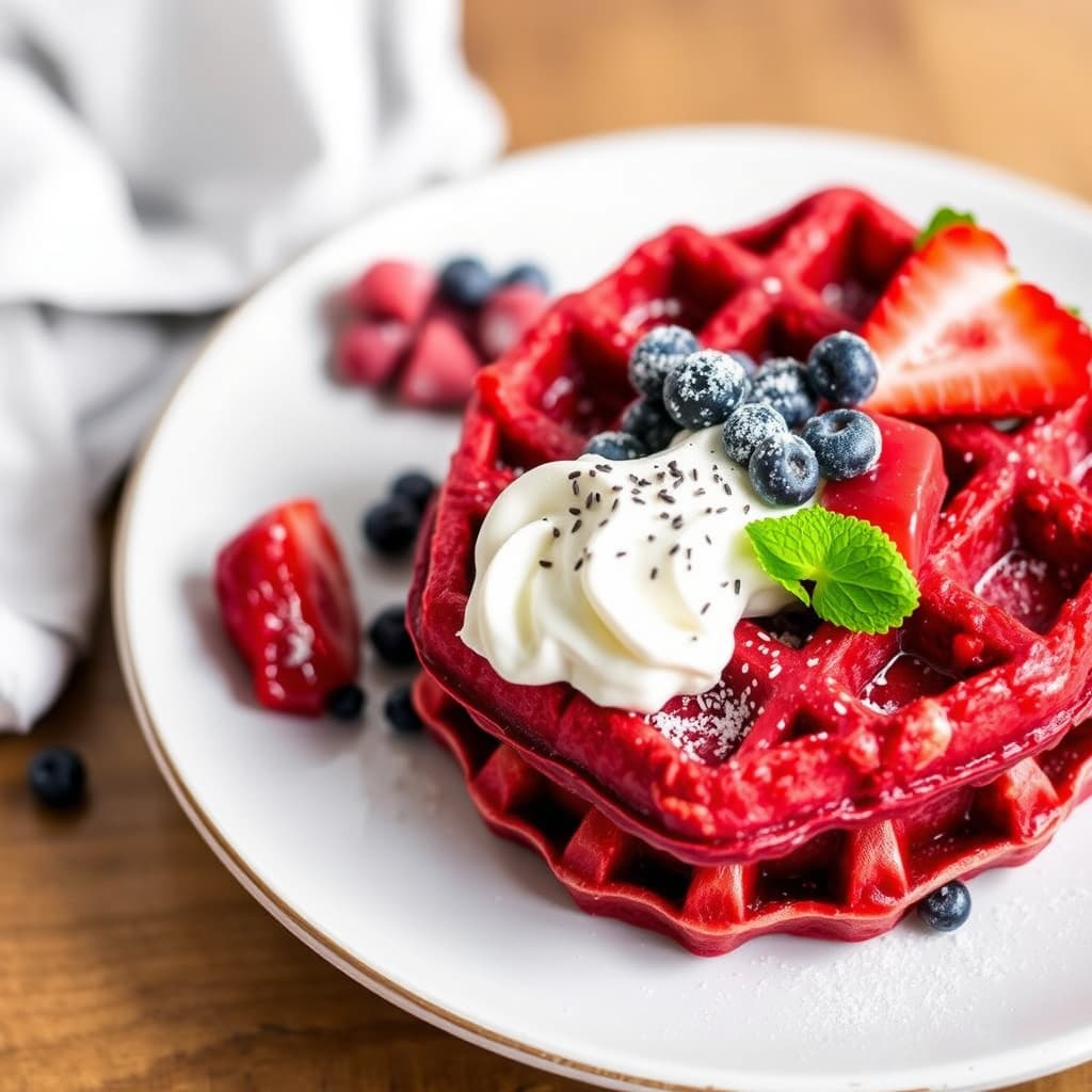 Supper's Red Velvet Waffles
