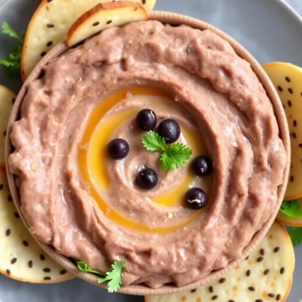 Svart bønne-hummus med tahini