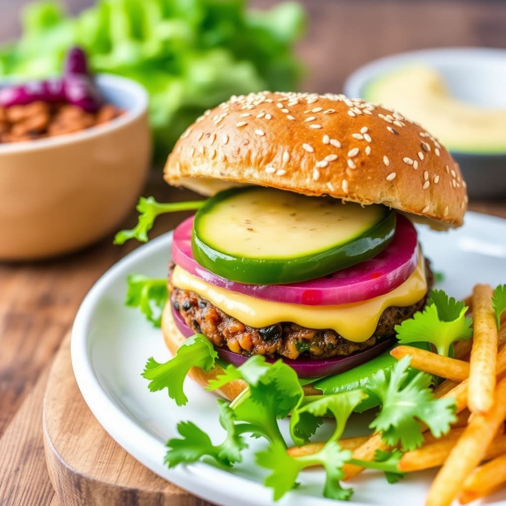 Svart bønne- og maisburger