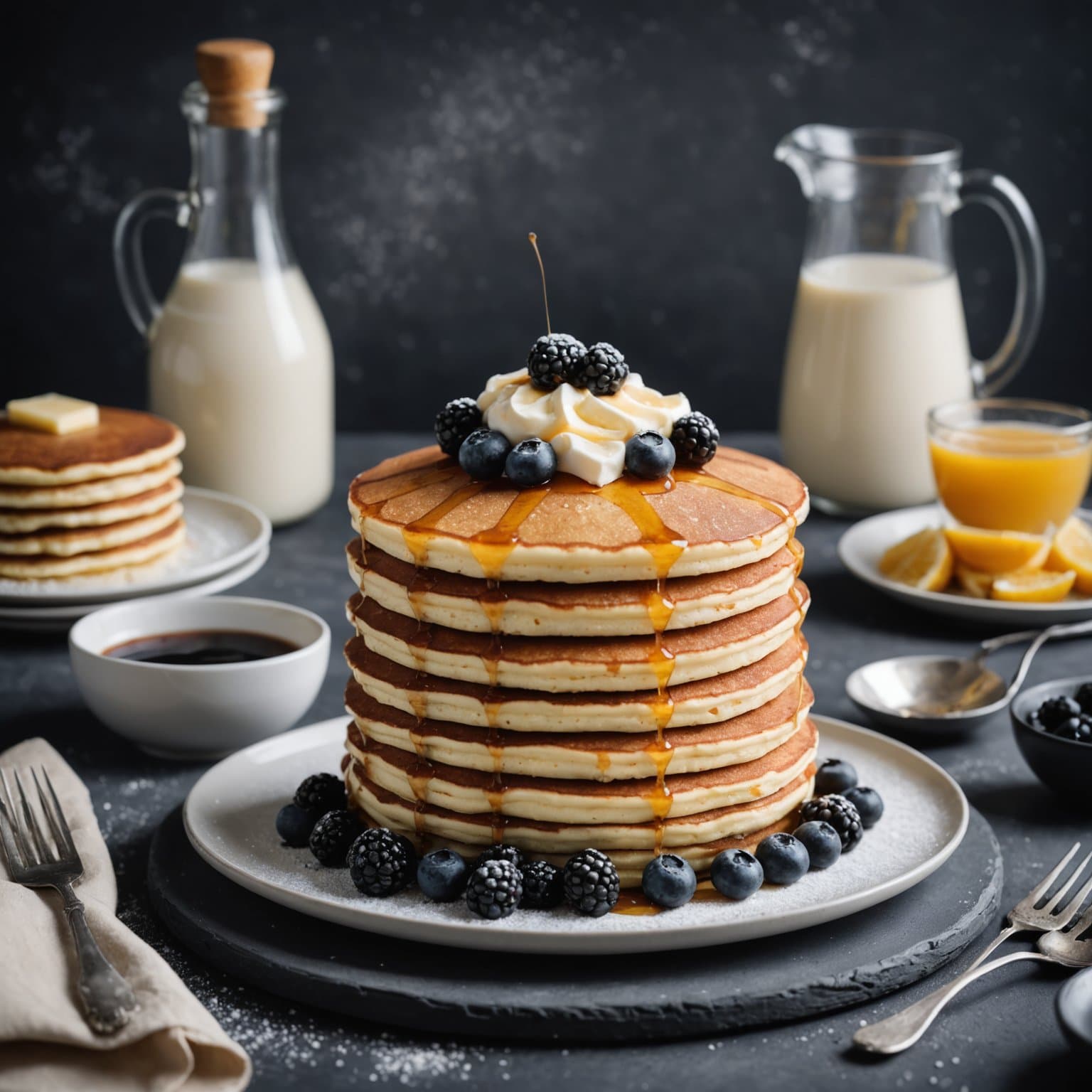 Svart-hvitt pannekakekake