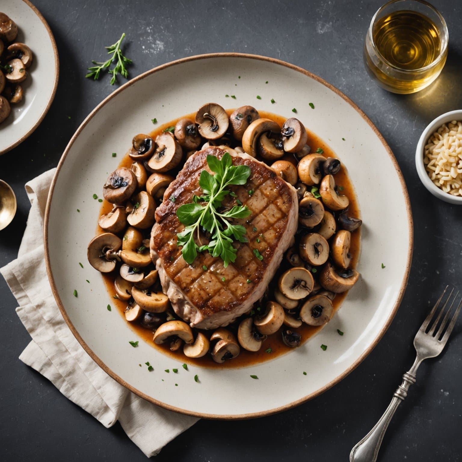 Sveitsisk stil med kalv og sopp