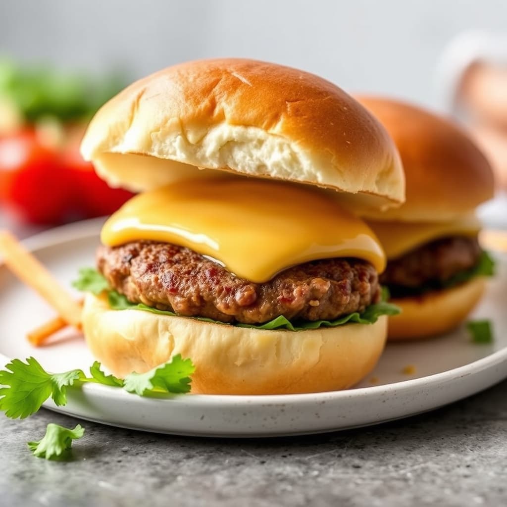 Sveitsiske cheeseburger-slider