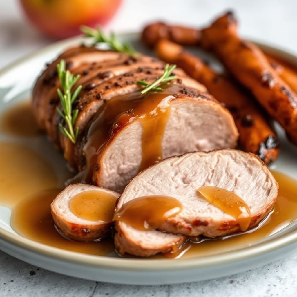 Svinefilet med epleciderreduksjon