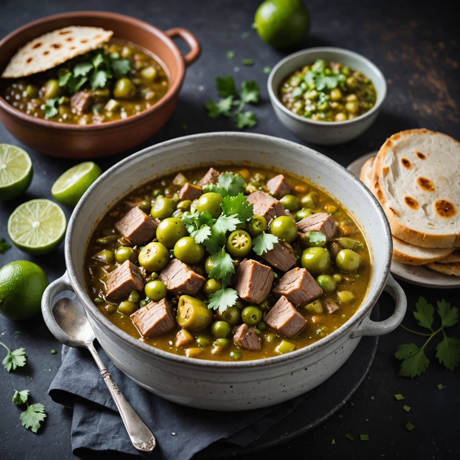 Svinegryte i grønn salsa (Guisado de Puerco con Tomatillos)