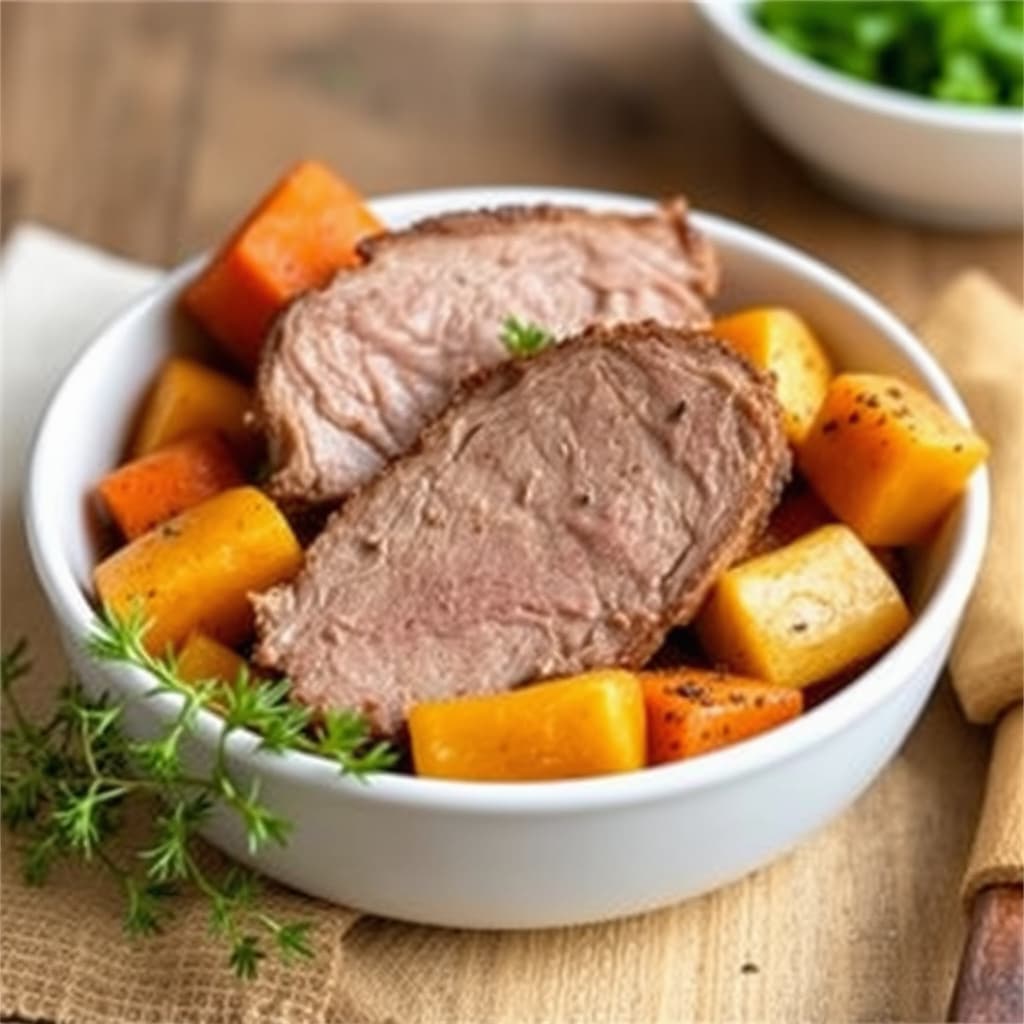 Svinegryte med rotgrønnsaker