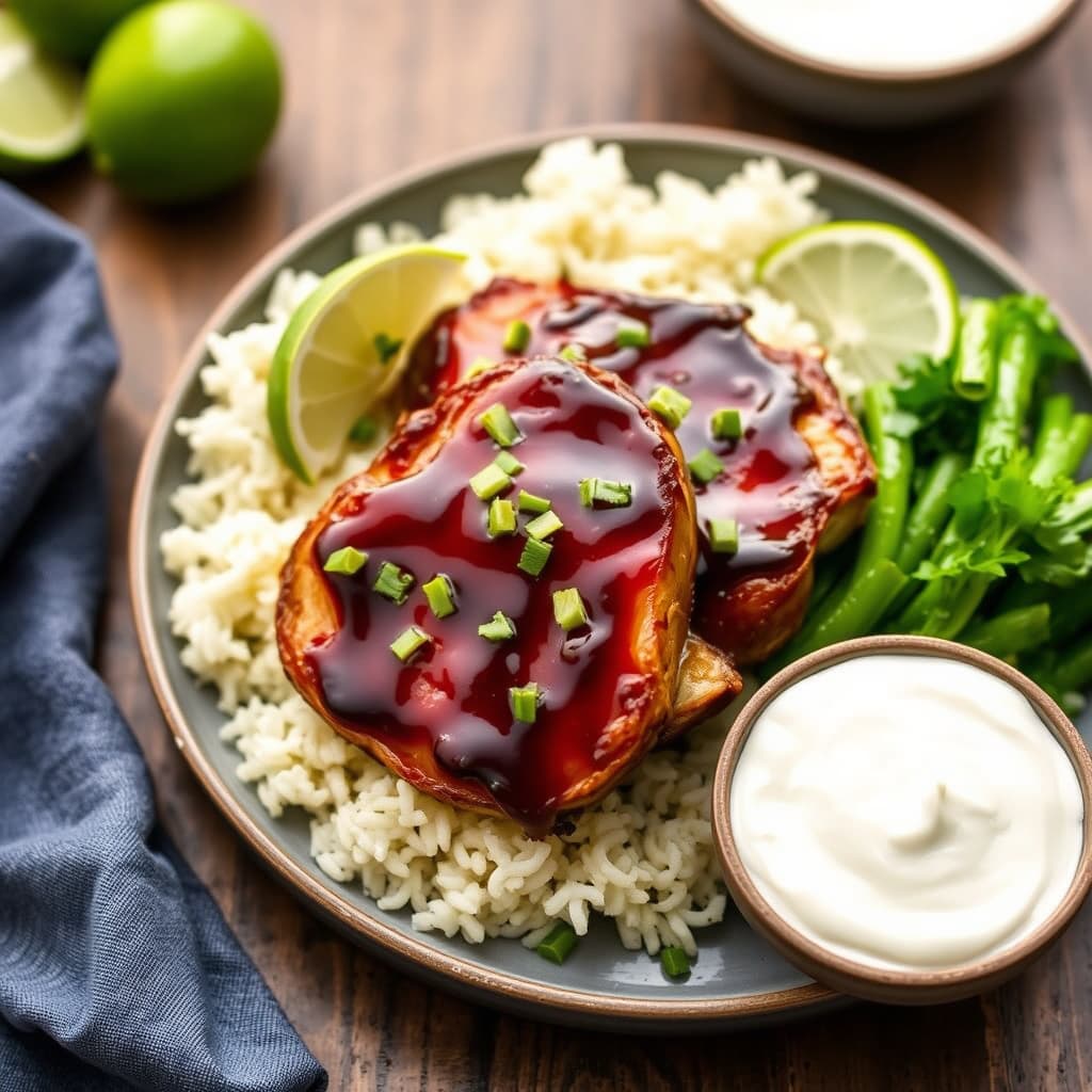 Svinekam med soy- og limesaus