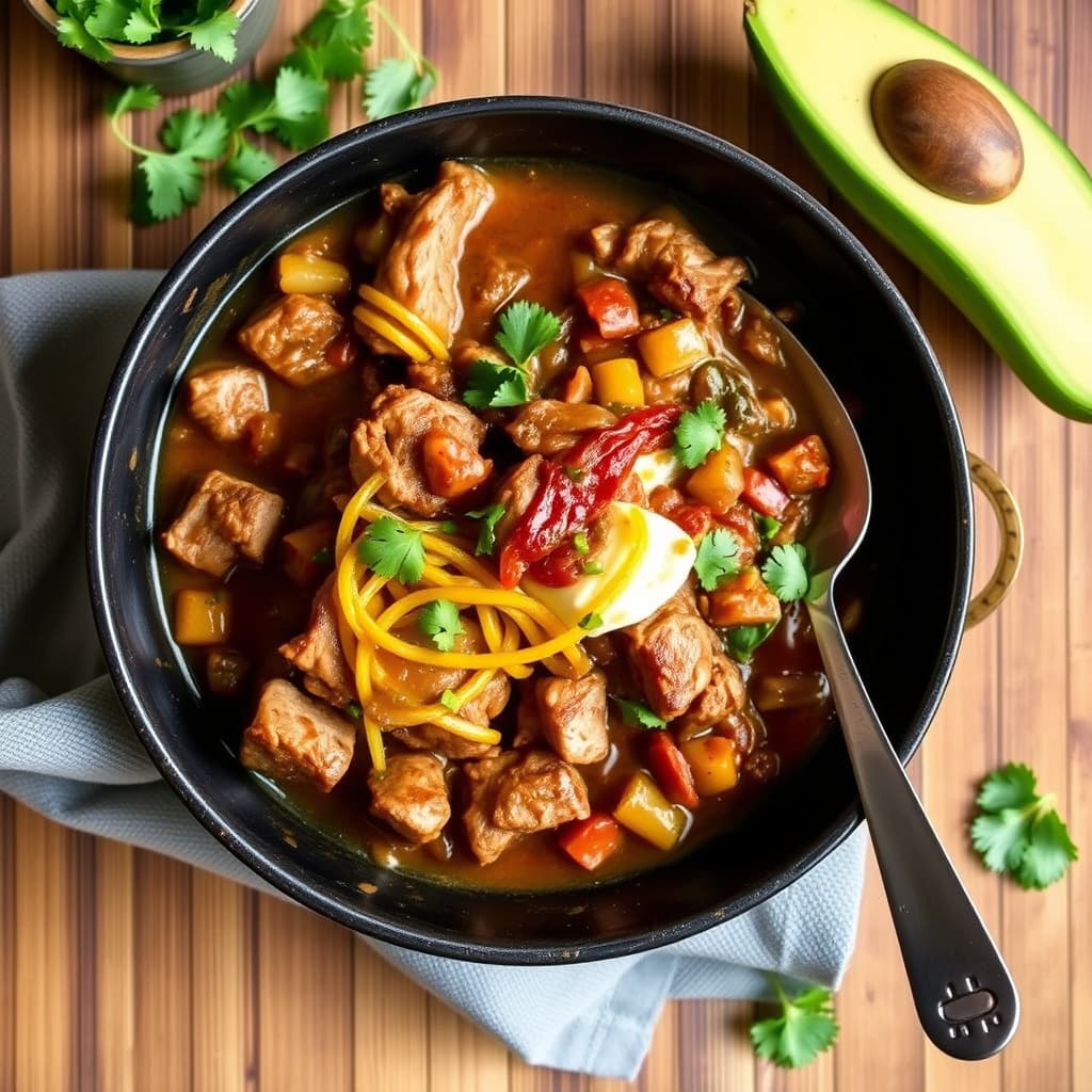 Svinekjøtt og lager-chili Verde