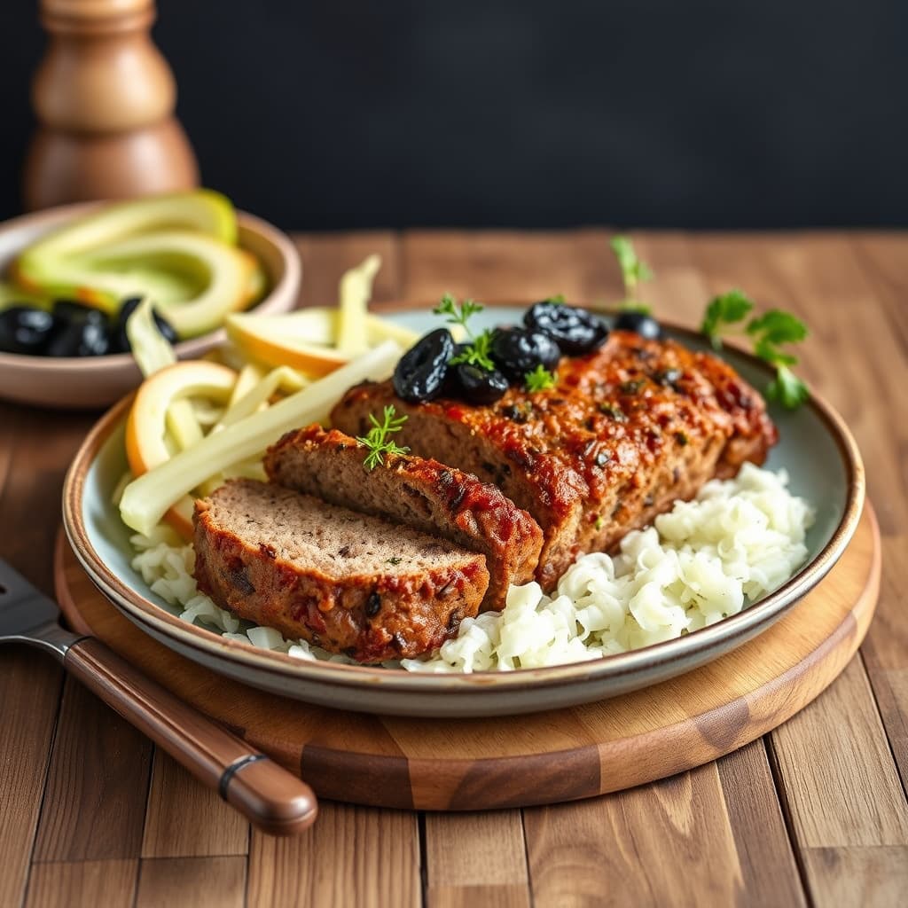 Svinekjøttfarse med kål og svisker