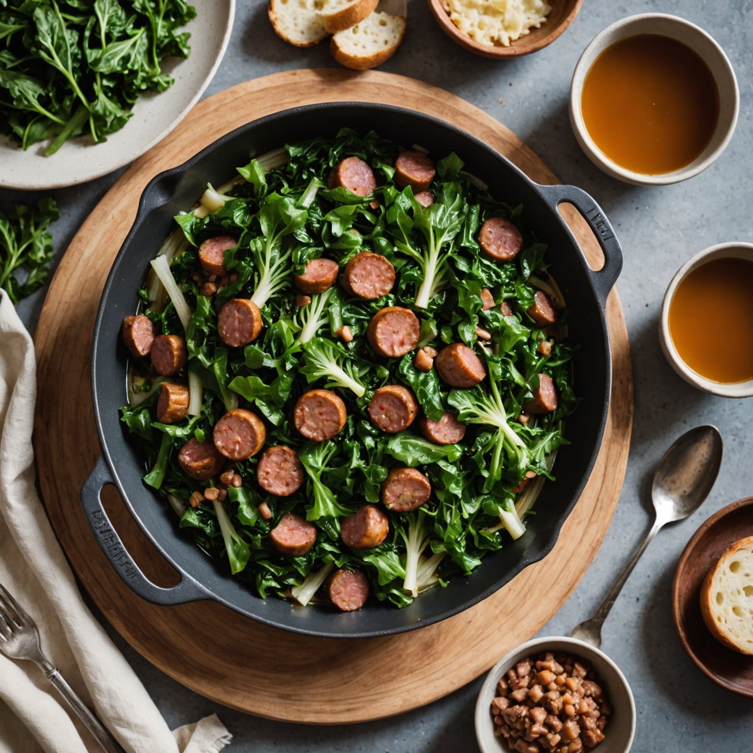 Sydlige turnip-gresskar med pølse